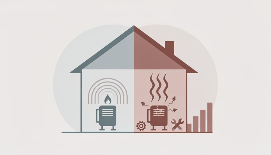Money and coins near a thermostat representing the high costs of furnace repair