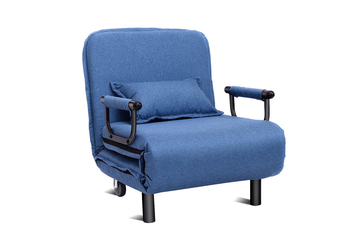 Costway Convertible recliner chair with thick foam padding