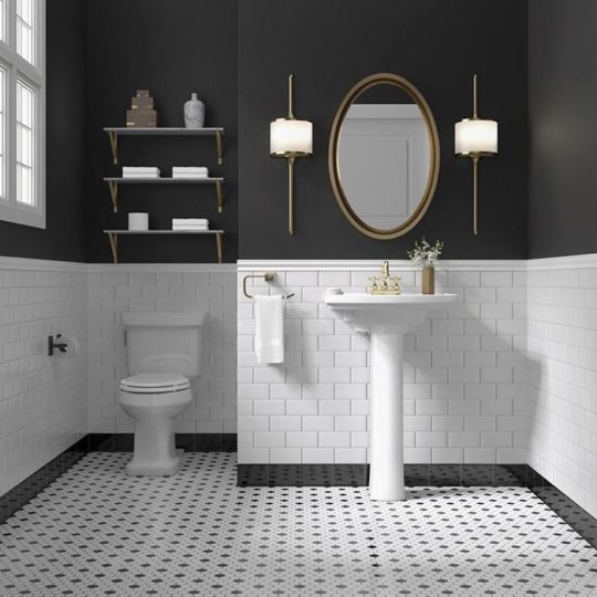 What Color to Paint a Black and White Tile Bathroom? - Homewares Insider