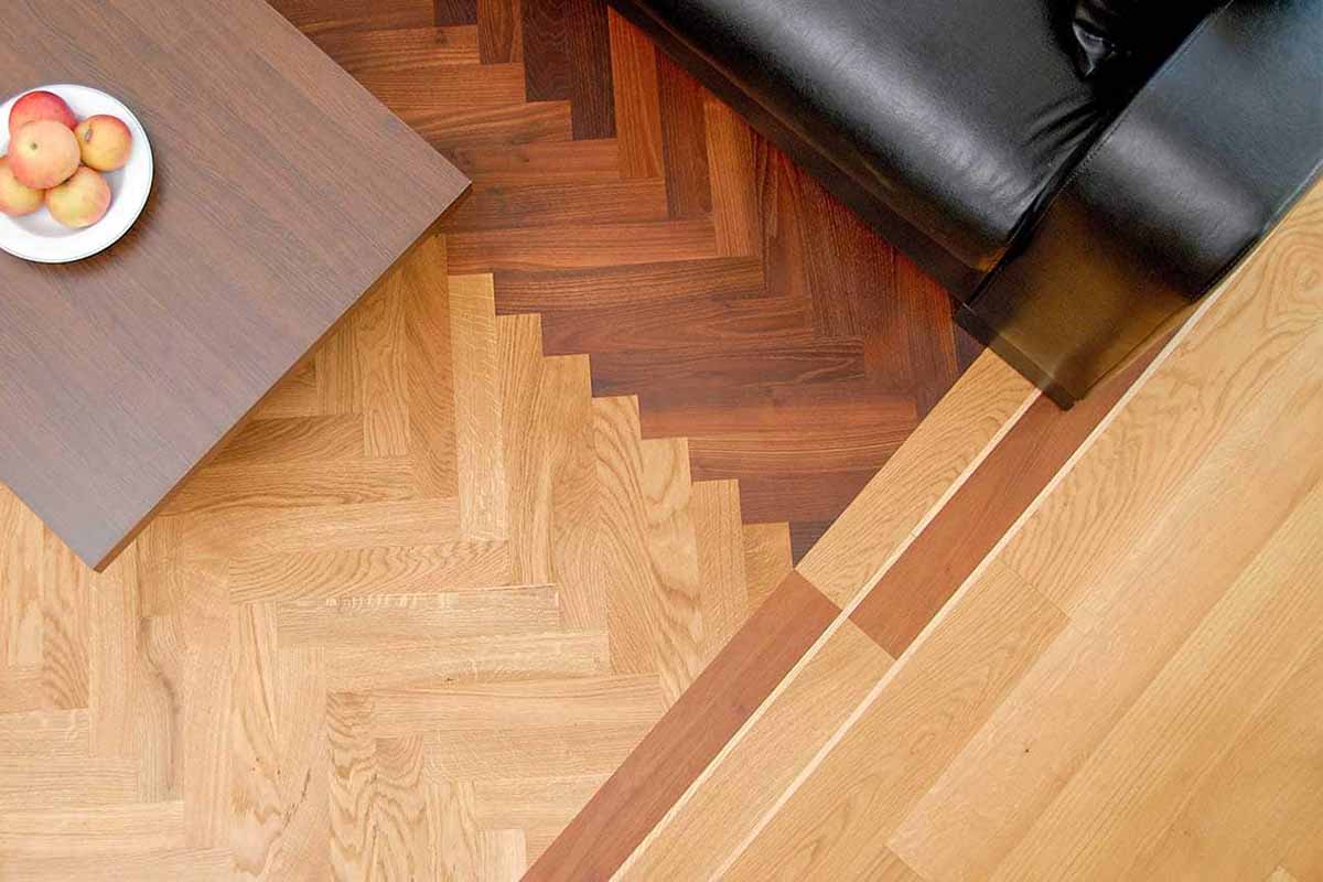 wood floor transitioning design