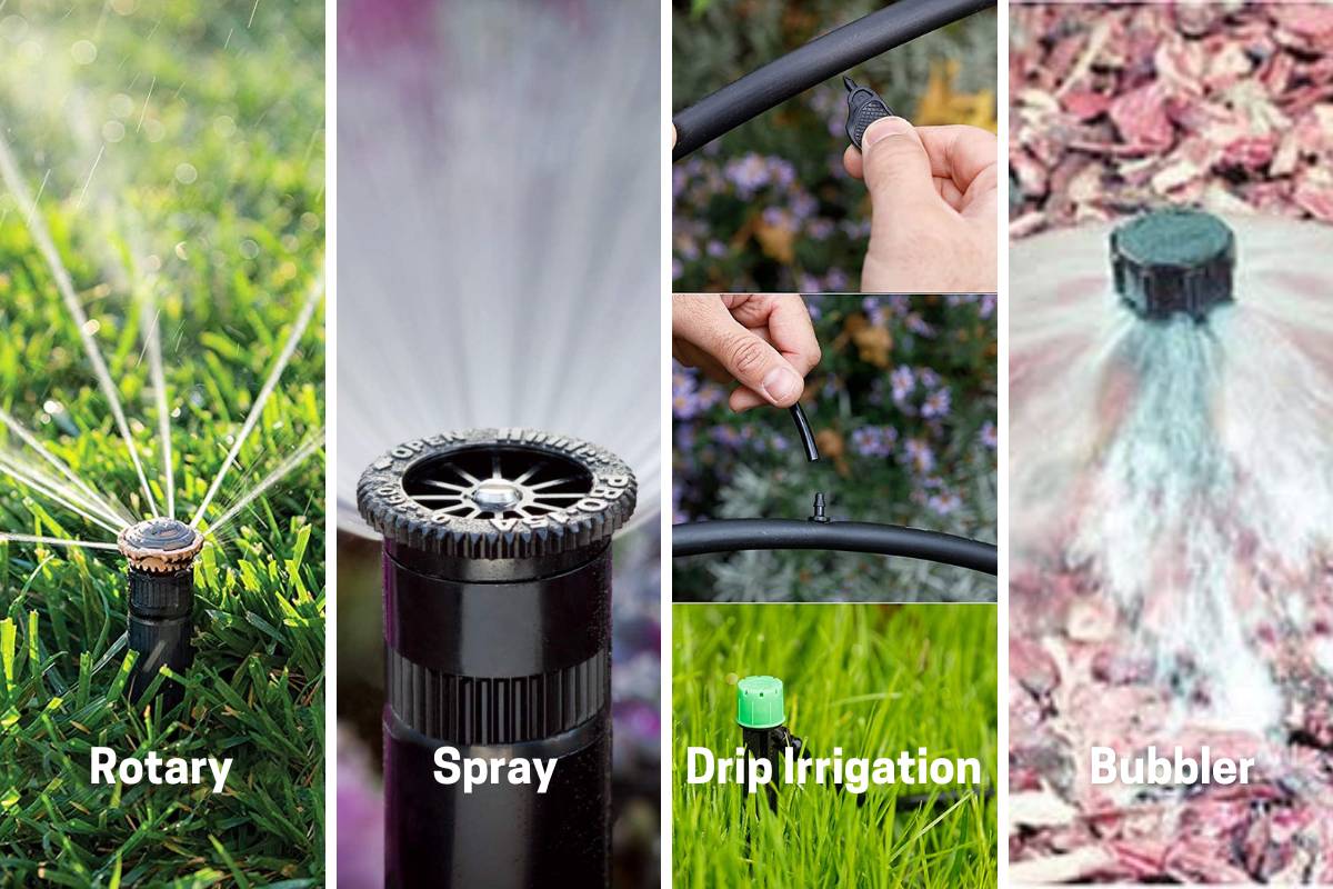 different types of sprinkler heads 