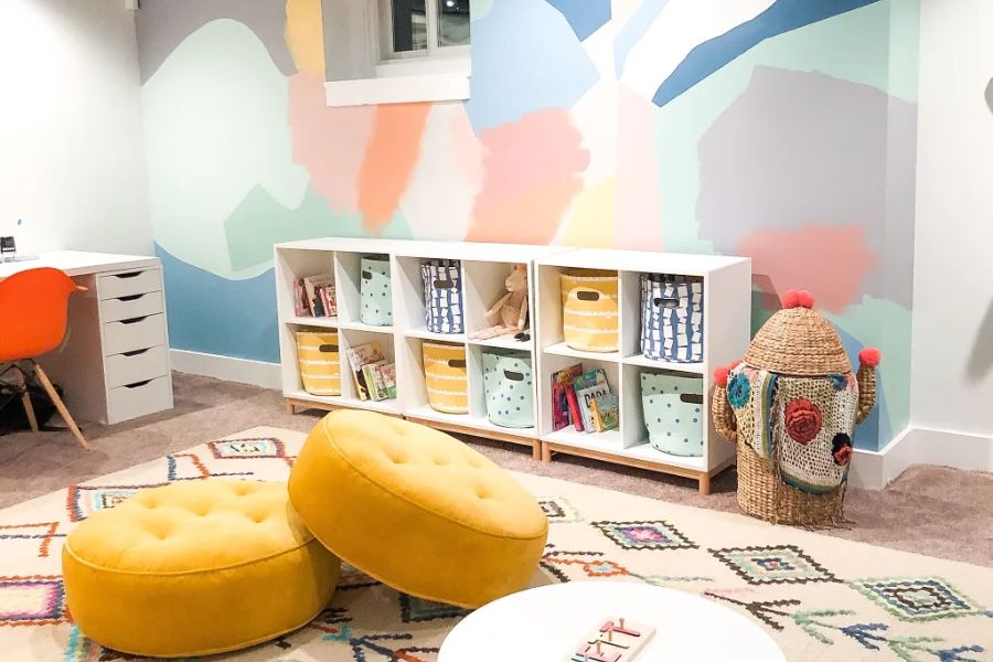 colorful playroom for kids