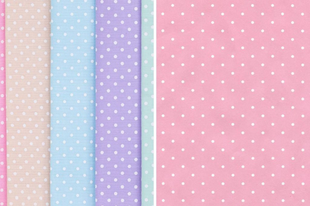 soft colors polka dots for coquette room wall