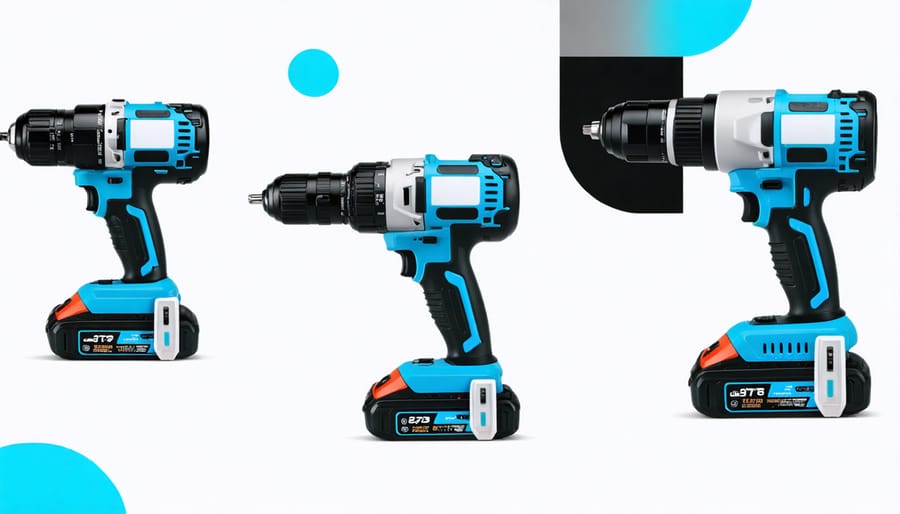 Collection of cordless electric lawn care tools with interchangeable battery system