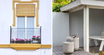 large terrace and small balcony